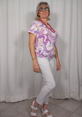 Maglietta jacquard lilla