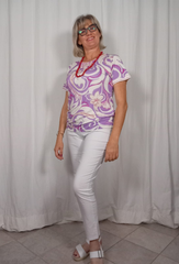 Maglietta jacquard lilla