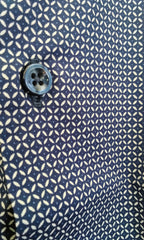 Camicia uomo fantasia blu
