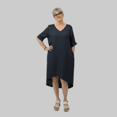 Vestito lino curvy