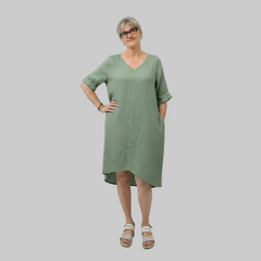 Vestito lino curvy
