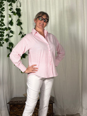 Camicia righe rosa