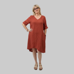 Vestito lino curvy