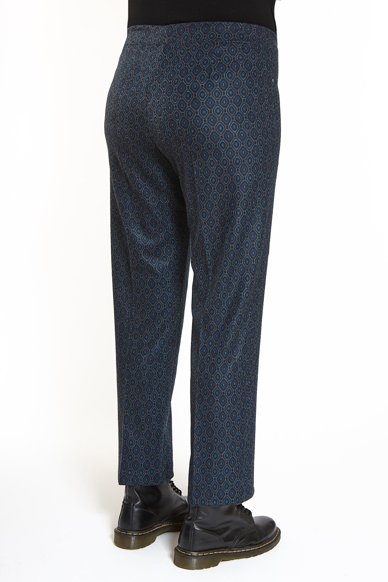 Pantalone donna fantasia blu