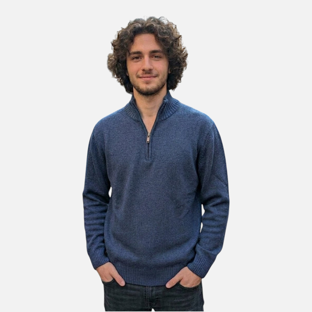 Maglione mezza zip
